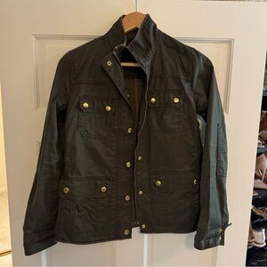 J. Crew Waxed Olive Green Jacket